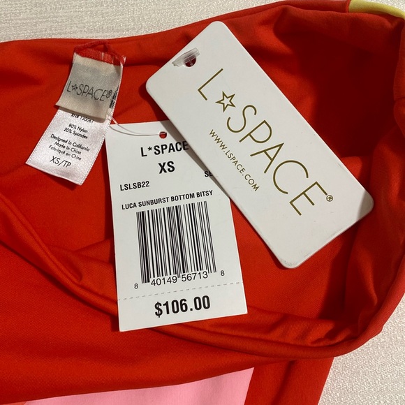 L*SPACE Women's LUCA SUNBURST BOTTOM BITSY Bikini Bottom Size XS - Picture 5 of 6